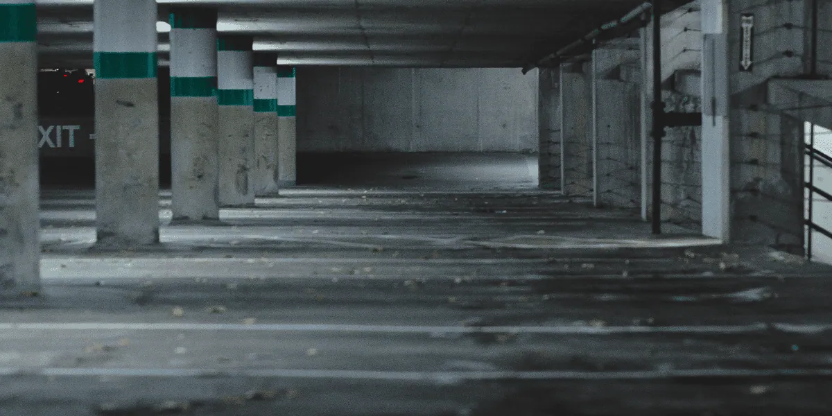 Parking garage illustrating security concerns